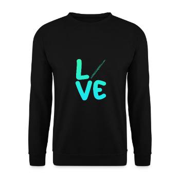 Flute player - Unisex Sweatshirt - black - Front - Alina (178cm) & Michal (187cm)