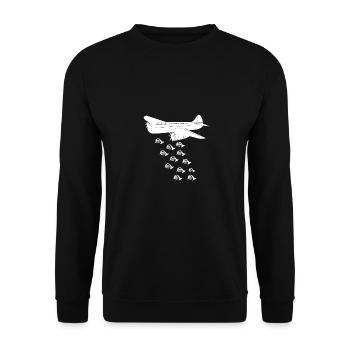 Hornist Waldhorn - Unisex Pullover - Schwarz - Vorne - Alina (178cm) & Michal (187cm)