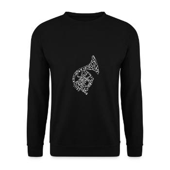 Hornist Waldhorn - Unisex Pullover - Schwarz - Vorne - Alina (178cm) & Michal (187cm)
