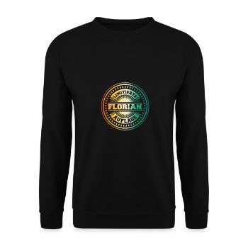 Florian - Unisex Sweatshirt - black - Front - Alina (178cm) & Michal (187cm)