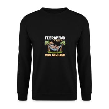 Paresseux Gerhard - Sweat-shirt Unisexe - noir - Devant - Alina (178cm) & Michal (187cm)