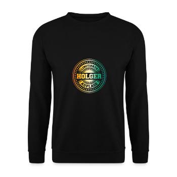Holger - Sweat-shirt Unisexe - noir - Devant - Alina (178cm) & Michal (187cm)