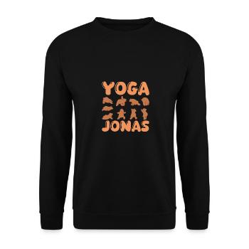 Yoga pour chats Jonas - Sweat-shirt Unisexe - noir - Devant - Alina (178cm) & Michal (187cm)