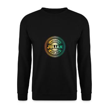 Julian - Unisex Pullover - Schwarz - Vorne - Alina (178cm) & Michal (187cm)