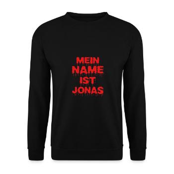 Jonas - Unisex Pullover - Schwarz - Vorne - Alina (178cm) & Michal (187cm)
