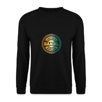 Daniel - Unisex Pullover - Schwarz - Vorne - Alina (178cm) & Michal (187cm)