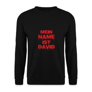 David - Unisex Sweatshirt - black - Front - Alina (178cm) & Michal (187cm)