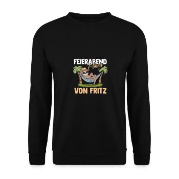 Paresseux Fritz - Sweat-shirt Unisexe - noir - Devant - Alina (178cm) & Michal (187cm)