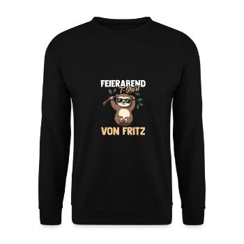 Paresseux Fritz - Sweat-shirt Unisexe - noir - Devant - Alina (178cm) & Michal (187cm)