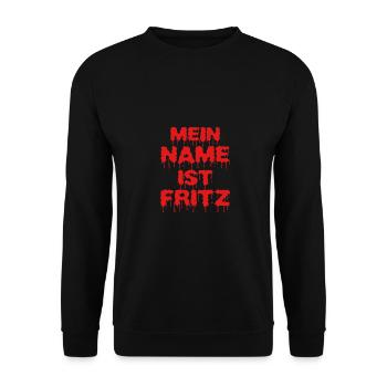 Fritz - Unisex Pullover - Schwarz - Vorne - Alina (178cm) & Michal (187cm)