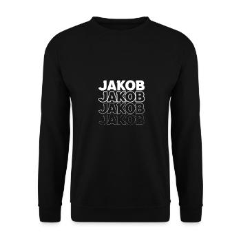 Jacob - Sweat-shirt Unisexe - noir - Devant - Alina (178cm) & Michal (187cm)