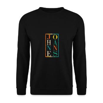 Johannes - Sweat-shirt Unisexe - noir - Devant - Alina (178cm) & Michal (187cm)