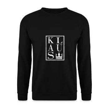 Klaus - Unisex Sweatshirt - black - Front - Alina (178cm) & Michal (187cm)