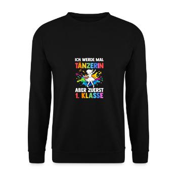 Veterinarian First Grade School Enrollment School Child - Unisex Sweatshirt - black - Front - Alina (178cm) & Michal (187cm)
