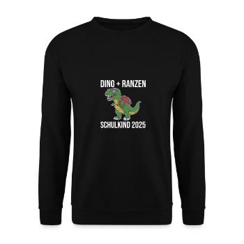 Kita Abschied Erste Klasse Einschulung 2025 - Unisex Pullover - Schwarz - Vorne - Alina (178cm) & Michal (187cm)