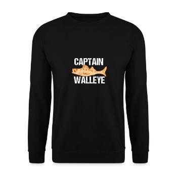 Captain Walleye - Unisex Pullover - Schwarz - Vorne - Alina (178cm) & Michal (187cm)