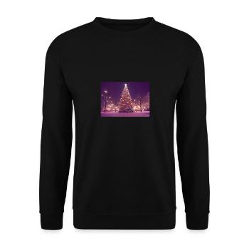 Sapin de Noël dans le WInter - Sweat-shirt Unisexe - noir - Devant - Alina (178cm) & Michal (187cm)