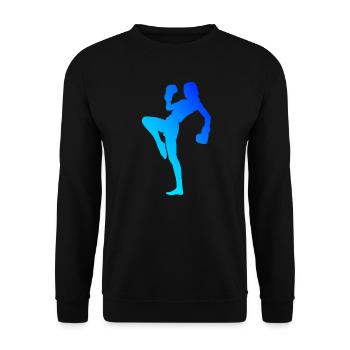 Men's Kickboxing Boxing Kickboxing Kickboxer - Unisex Sweatshirt - black - Front - Alina (178cm) & Michal (187cm)