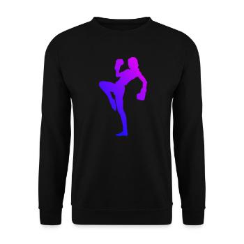 Kickboxeur Hommes Boxe Boxe Féminine - Sweat-shirt Unisexe - noir - Devant - Alina (178cm) & Michal (187cm)