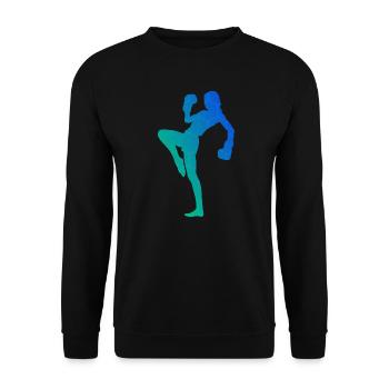 Boxe Kickboxing Kickboxing Femmes Hommes - Sweat-shirt Unisexe - noir - Devant - Alina (178cm) & Michal (187cm)