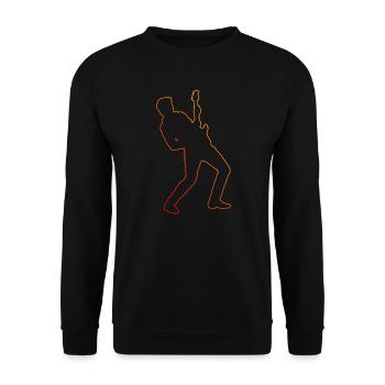 Electric Guitar Men Electric Guitar Women Guitar Player - Unisex Sweatshirt - black - Front - Alina (178cm) & Michal (187cm)