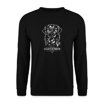 Golden Retriever Mom Hunde Hund Wilsigns - Unisex Pullover - Schwarz - Vorne - Alina (178cm) & Michal (187cm)