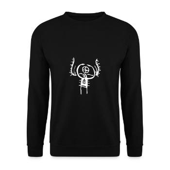 Rune symbole cadeau ornement ethnique art - Sweat-shirt Unisexe - noir - Devant - Alina (178cm) & Michal (187cm)