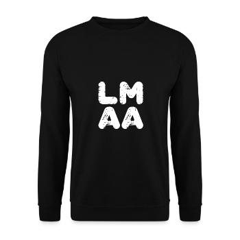 Lasst mir meine Ruhe - nicht stören - Unisex Pullover - Schwarz - Vorne - Alina (178cm) & Michal (187cm)