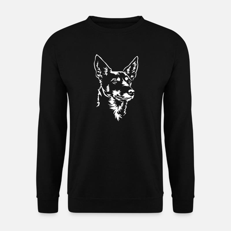 Australian Kelpie head "Black Edition" - Unisex Sweatshirt - black