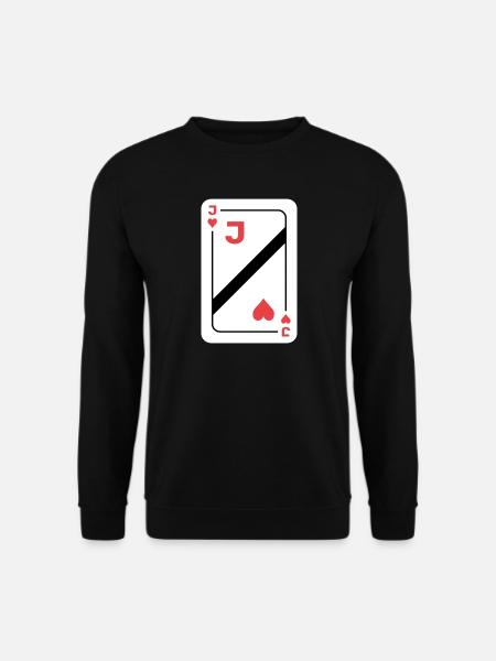 Herz Bube Spielkarte Pokerkarte - Unisex Pullover - Schwarz