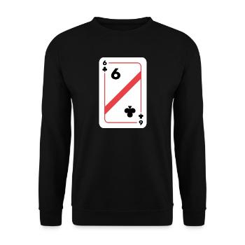 Cross Six Playing Card Poker Card - Sweat-shirt Unisexe - noir - Devant - Alina (178cm) & Michal (187cm)