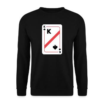 Carte de poker King of Spades - Sweat-shirt Unisexe - noir - Devant - Alina (178cm) & Michal (187cm)