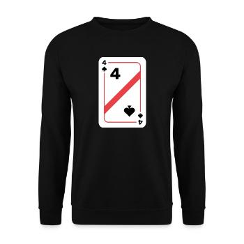 Quatre piques Carte à jouer Carte de poker - Sweat-shirt Unisexe - noir - Devant - Alina (178cm) & Michal (187cm)