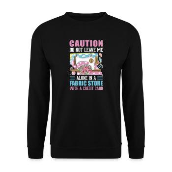 sew - Unisex Sweatshirt - black - Front - Alina (178cm) & Michal (187cm)