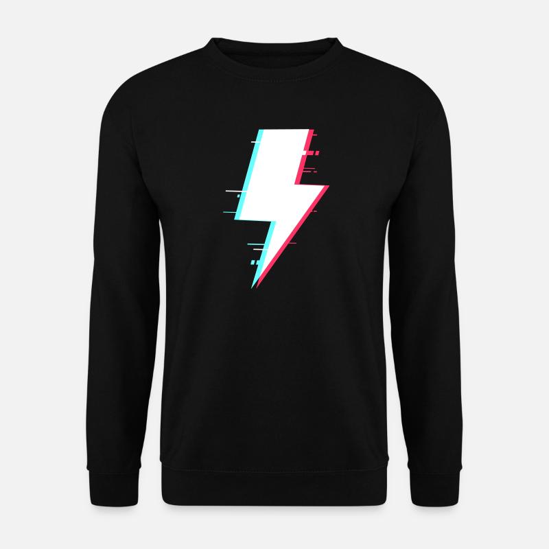 Blitzstil Retro Digitale Beleuchtung - Unisex Pullover - Schwarz