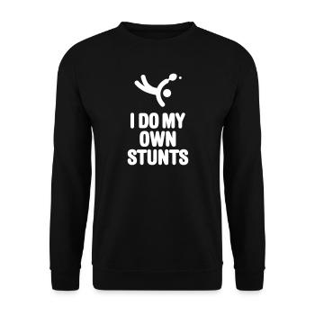 Pong Pong Joueur Je fais mes propres cascades - Sweat-shirt Unisexe - noir - Devant - Alina (178cm) & Michal (187cm)