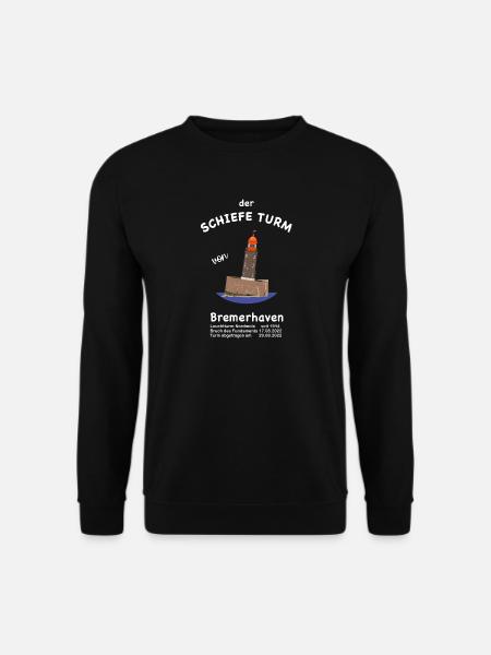 Der schiefe Turm von Bremerhaven Leuchtturm - Unisex Pullover - Schwarz