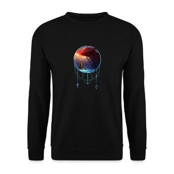 Méduse géniale avec petite sirène - Sweat-shirt Unisexe - noir - Devant - Alina (178cm) & Michal (187cm)