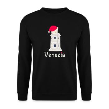 Noël Venise Phare SanGiorgio Maggiore - Sweat-shirt Unisexe - noir - Devant - Alina (178cm) & Michal (187cm)