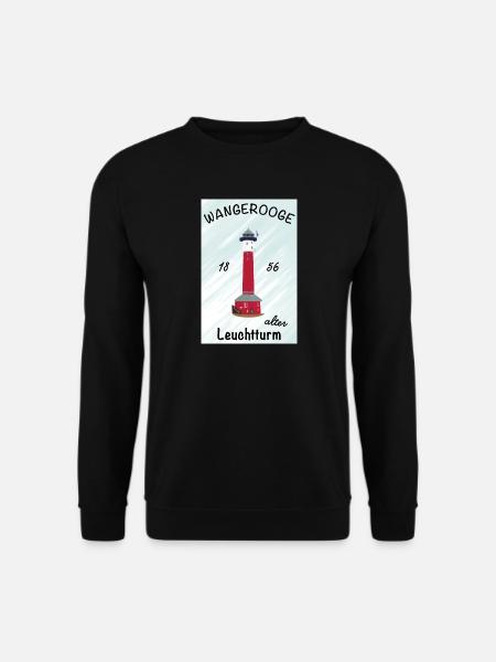 Wangerooge, Alter Leuchtturm, Nordsee, Poster - Unisex Pullover - Schwarz