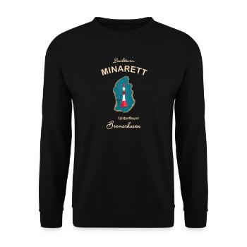 Bremerhaven, lighthouse underfire, minaret, - Unisex Sweatshirt - black - Front - Alina (178cm) & Michal (187cm)