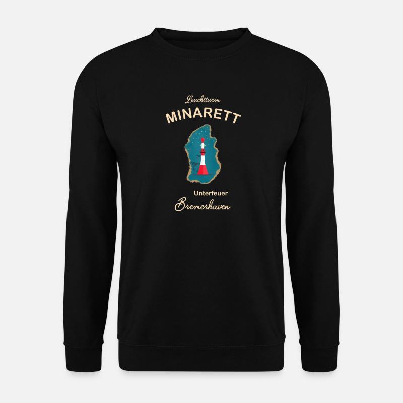 Bremerhaven, lighthouse underfire, minaret, - Unisex Sweatshirt - black