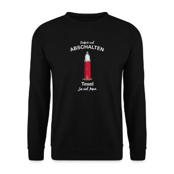 Niederlande, Texel, Abschalten, so viel Meer - Unisex Pullover - Schwarz - Vorne - Alina (178cm) & Michal (187cm)