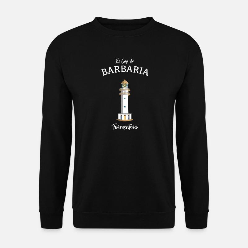 Formentera, Kultiger Leuchtturm Cap de Barbaria, - Unisex Pullover - Schwarz
