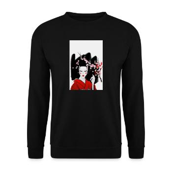 Bloody geisha - Unisex Sweatshirt - black - Front - Alina (178cm) & Michal (187cm)