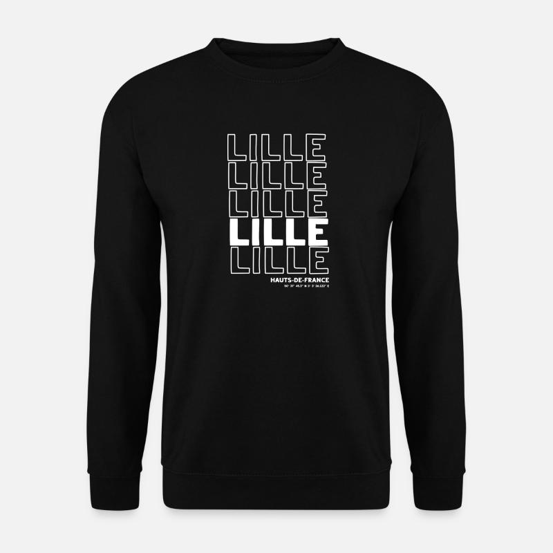 Lille lettering pattern HautsdeFrance - Unisex Sweatshirt - black