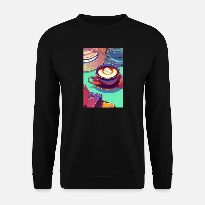 Kaffee, Kaffeebohnen - Unisex Pullover - Schwarz