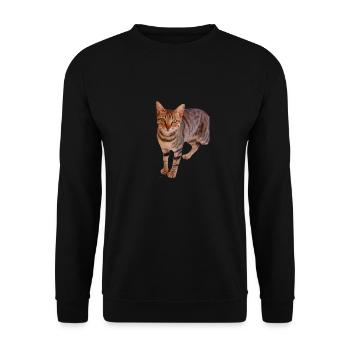 Chaton chat - Sweat-shirt Unisexe - noir - Devant - Alina (178cm) & Michal (187cm)
