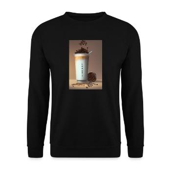 Coffee, coffee beans - Unisex Sweatshirt - black - Front - Alina (178cm) & Michal (187cm)