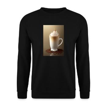 Coffee, coffee beans - Unisex Sweatshirt - black - Front - Alina (178cm) & Michal (187cm)